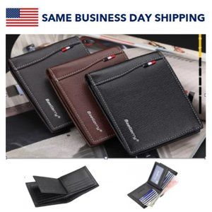 Leather Wallet, RFID Blocking, Bifold with ID Window, Mens Wallet, Gift for him